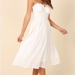 Petal and pup little midi white dress